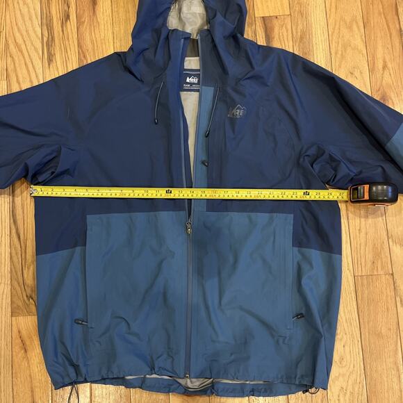 REI Gore-Tex Men’s Water Proof Jacket XL Hiking Outdoor Two Tone Blue Hooded - Picture 7 of 11